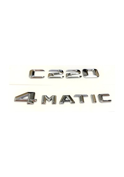 Benz C 220 Ve 4matic Krom Bagaj Yazısı Üçgen Tip 3m 3d Abs Çok Yüksek Kaliteli