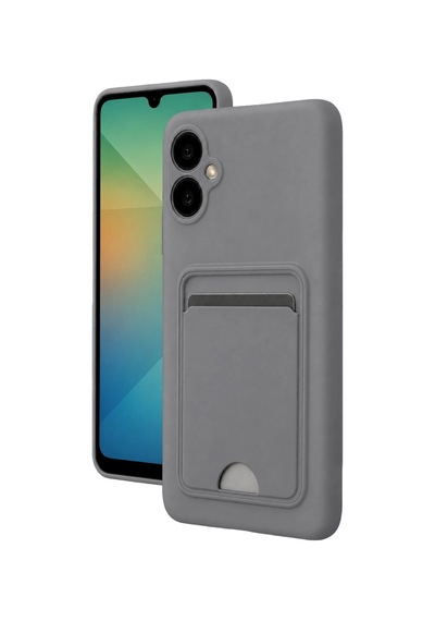 Newface Samsung Galaxy A07 4g Kelvin Kartvizitli Silikon - Gri