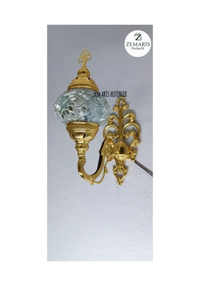 Gold Renk El Yapımı Aplik Beyaz - 786447253 Beyaz