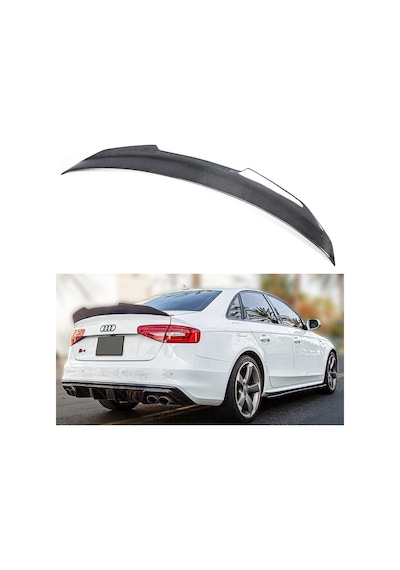 Audi A4 B8 B8.5 Psm R-style Spoyler 2009 2016 Parlak Siyah