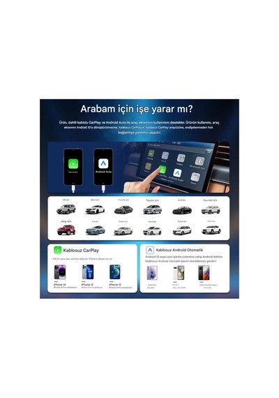 Carlinkit Tbox Lıte S 4gb Ram 32gb Rom Kablosuz Carplay & Android Auto Youtube Netflix Video Oynatma Diğer