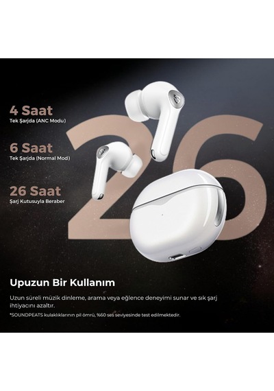 Air4 Pro Anc Aptx Tws Kablosuz Bluetooth Kulaklık Beyaz
