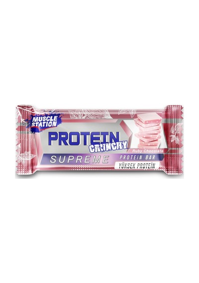 Station Supreme Crunch Protein Bar Karma Paket 12 X 40 Gr, Fındıklı, Ruby Cikolatalı Ve Karamelli
