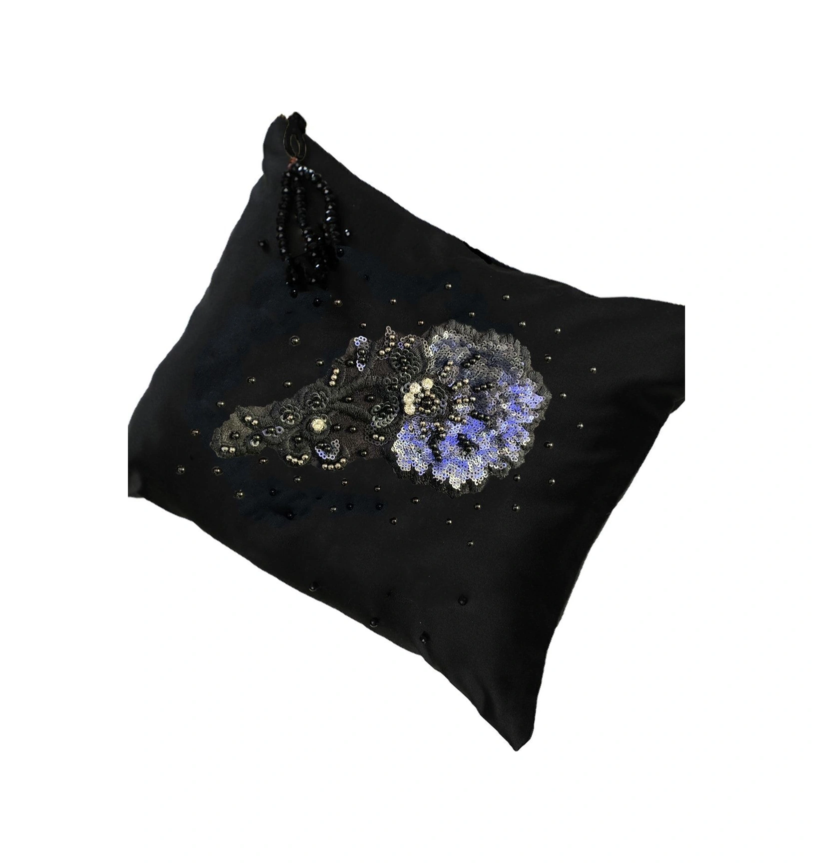 Elysianfidan Portföy Clutch Özel Tasarım El İşlemeli Payetli Saten Siyah Çantası Siyah Payet Elysianfidan Portföy Clutch Özel Tasarım El İşlemeli Payetli Saten Siyah Çantası Siyah Payet