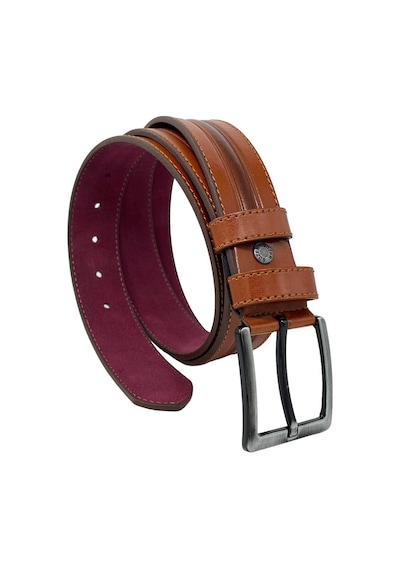 Süzer Deri Taba Suni Deri Ortası Desenli Model 4 cm.lik Spor Kemer - 9023-52