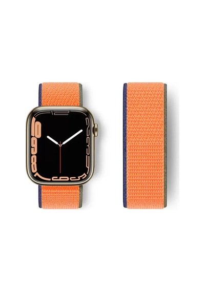 Watch 42mm Hasırlı Cırtcırtlı Kordon - Turuncu Diğer