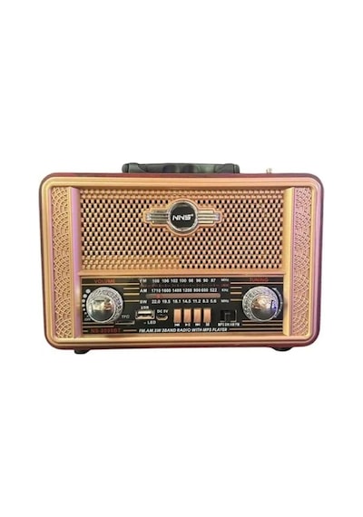 Ns-8098 Retro, Nostaljik, Ahşap Tasarım Bluetooth Hoparlörlü, Şarjlı, Taşınabilir Fm/am Destekli Radyo-445
