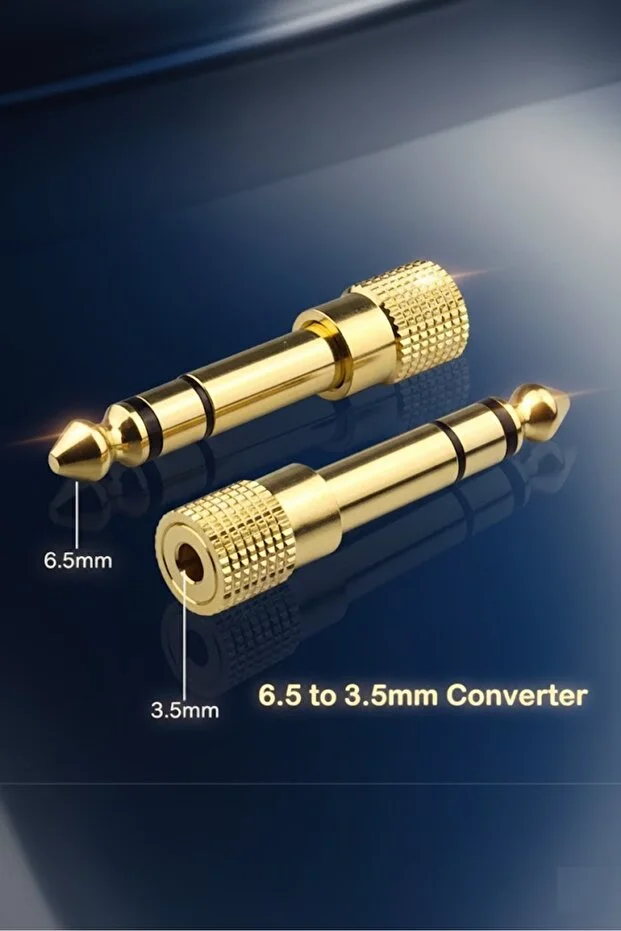 6.35mm Mikrofon Amplifikatör Kulaklık İçin 3.5mm Jack Stereo Aux Ses Dönüştürücü Gitar Enstrüman