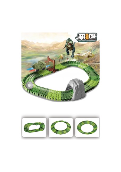 Dinozor Temalı Hareketli Raylar Dinozor Araçlı 96 Parça