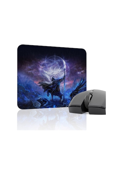 Elden Ring Kaymaz Dikişli Kauçuk Oyuncu Mousepad V1 - 22x18 Gaming Mouse Pad Fare Altlığı