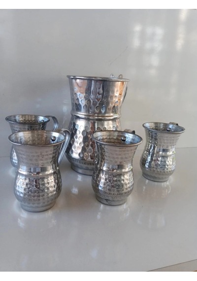 Aluminyum Sürahi Ve Bardak.