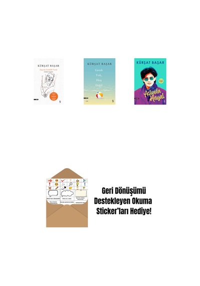 Dışarda Kötülük Vardı Ciltli + Gerek Yok, Hoş Değil + Aslında Hayal + Okuma Sticker'ları