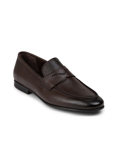 Deery Hakiki Deri Kahverengi Erkek Loafer Ayakkabı - 01988mkhvc01 Kahverengi