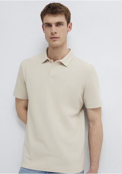 Mavi - Bej Polo Tişört 0613267-70144