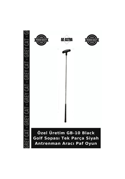 Özel Üretim Gb-10 Black Golf Sopası Tek Parça Siyah Antrenman Aracı Paf Oyun