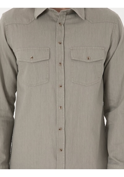 Pierre Cardin Erkek Açık Haki Gömlek Jean 50305630-vr183 Açık Haki
