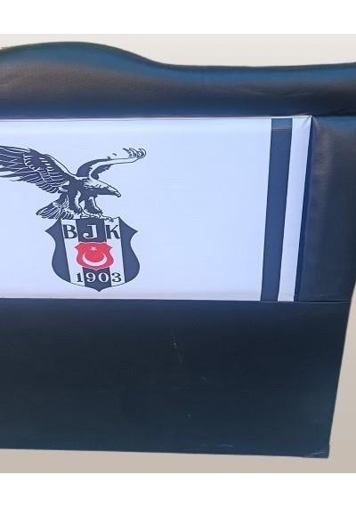 Bengi Ticaret Dk Taraftar Beşiktaş Suni Deri Kumaş Tek Kişilik Başlık Siyah 90