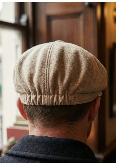Emybox Erkek Kaşe 8 Köşe Kasket Şapka Klasik Retro- Peaky Blinders Tarzı Lastikli Standart Beden D