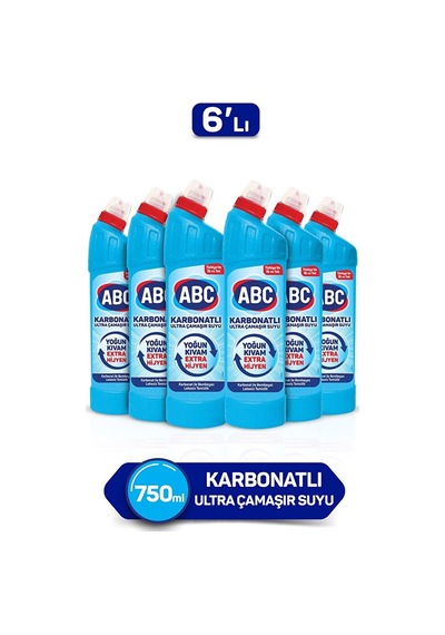 Abc Karbonatlı Ultra Çamaşır Suyu 750 Ml 6'lı Diğer