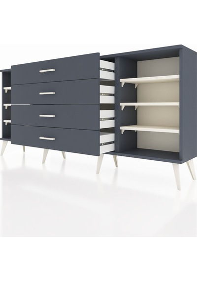 Arges Konsol 6 Raflı 4 Çekmeceli 176x30x83 Antrasit-aytaşı/antrasit Aytaşı/antrasit Arges Konsol 6 Raflı 4 Çekmeceli 176x30x83 Antrasit-aytaşı/antrasit Aytaşı/antrasit