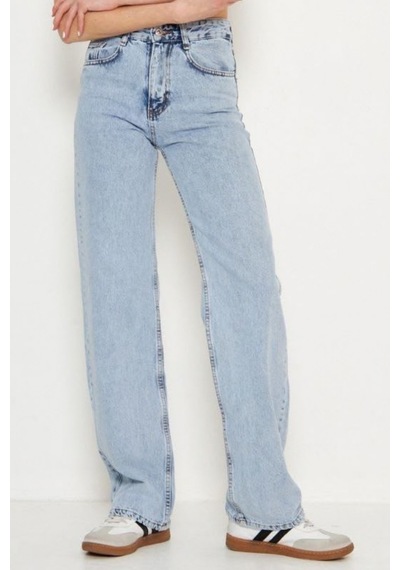 Balenbi Kadın Yüksek Bel Jean Yıkamalı Geniş Paça Wide Leg Kot Pantolon 1242 Buz Mavi W6 Balenbi Kadın Yüksek Bel Jean Yıkamalı Geniş Paça Wide Leg Kot Pantolon 1242 Buz Mavi W6