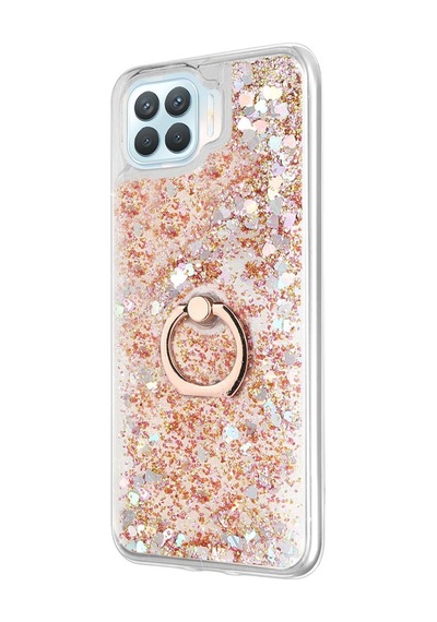 Microsonic Oppo Reno 4 Lite Kılıf Glitter Liquid Holder