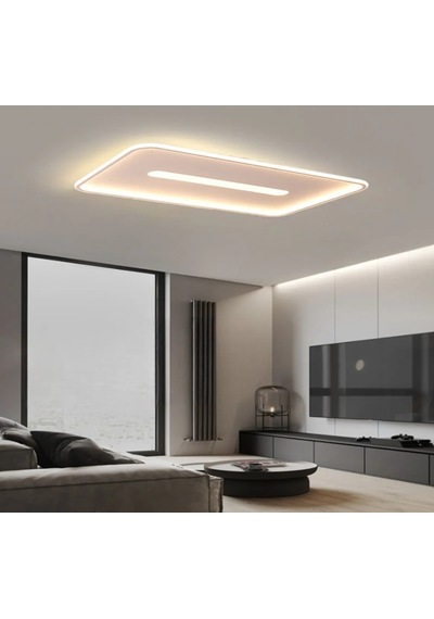 Eskitme Gold 60x90 cm Dikdörtgen 3000K Sarı Işık Led Tavan Lambası