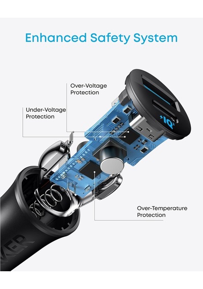 Usb-c Araç Şarj Cihazı, 30w, 2 Bağlantı Noktalı, Powerıq 3.0, Siyah - A2741