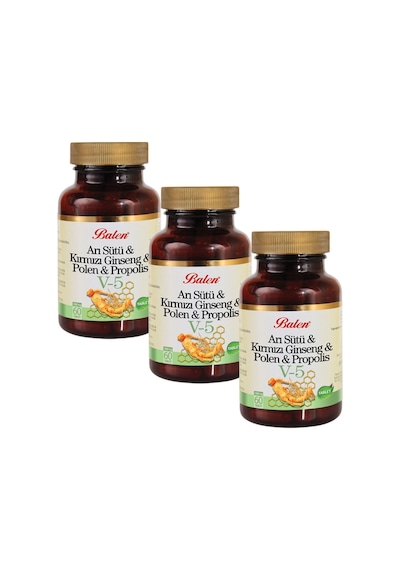 3 Adet Balen V5 - Vita 5 Arı Sütü&Kırmızı Ginseng&Polen&Propolis