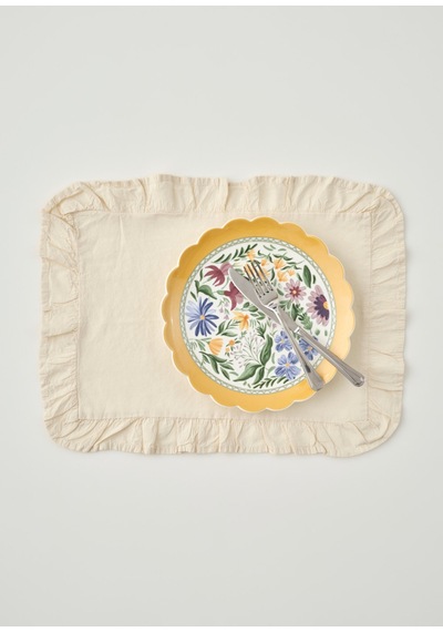 Bella Maison %100 Pamuk Elegance Fırfırlı Amerikan Servis Ekru 35x45 Cm Ekru