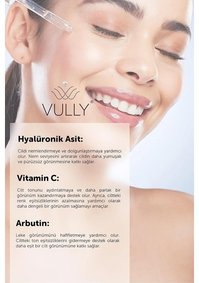 Tr Cilt Tonu Eşitleyici Onarıcı Leke Karşıtı Serum 30ml Yüzde İki Arbutin Yüzde İki Hyaluronic Yüzde İki Vit