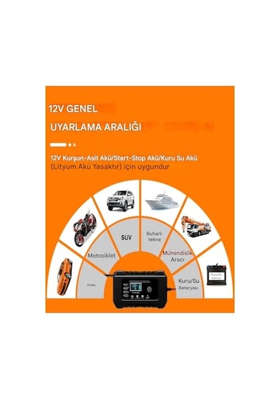 Tr Rj-c1 12v 6a Göstergeli Asitli Kurşun Aküler Için Desülfatör Akü Şarj Cihazı Takviye Değildir