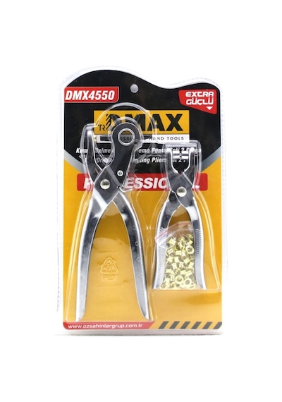 Hubrendy Çer 2li Set 6 Dişli Metal Kemer Delme Pensesi Perçin Pensesi Gold Perçin