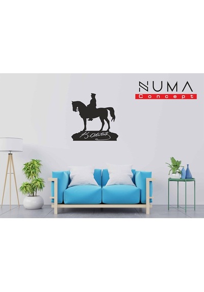 Numa Concept Atatürk Imzalı - Atatürk Silüet Lazer Kesim Ahşap Ta