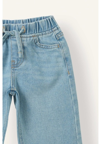 Defacto Wide Leg Beli Lastikli Bağcıklı Jean Pantolon Kız Bebek H7103a526aunm39 Mavi-nm39