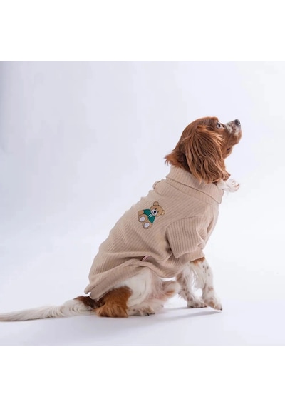 Pawstar Bej Teddywood Sweat Köpek Kıyafeti L