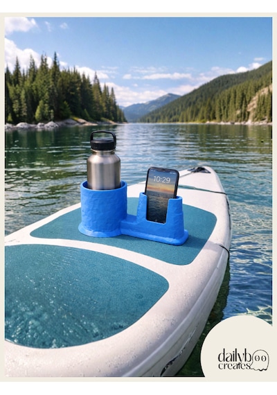 Sup Board Telefon Termos Tutucu Paddle Board Kano Aksesuar 3d Baskı Lastik Bağlantılı-mavi