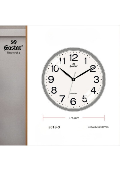Eastar A3613 S 3d Bombe Camlı Duvar Saati Gri