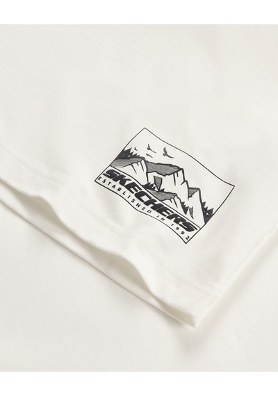 Skechers M Regular Box Logo T-shirt Erkek Beyaz S2620057-3855