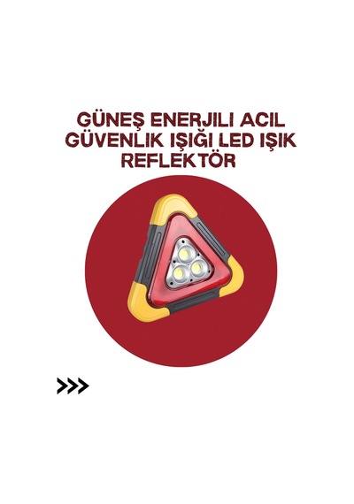 Kargo Alüminyum Gövdeli Led Üçgen Reflektörlü Acil Işık Najmaddin