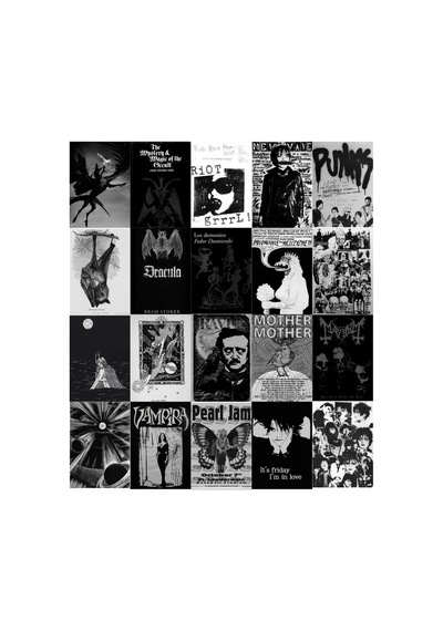 Punk Gotik Poster Seti Afiş A5 20 Adet