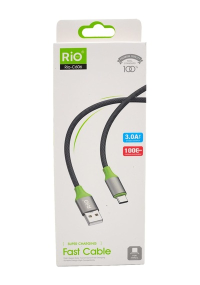 Rio 3,0a Usb-a To Type-c Kablo Dayanıklı Kablo Tasarımı Ve Hızlı Şarj Özelliği İle