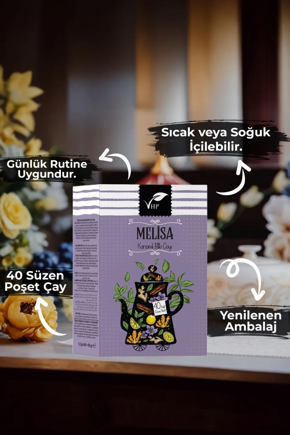 Vhp Melisalı Karışık Poşet Çay 40'lı