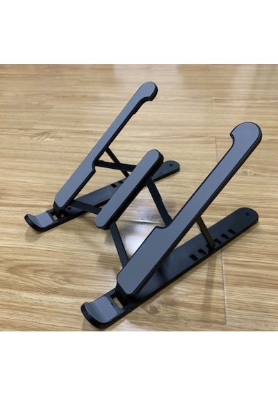 Plastik Yükseklik Ayarlı Laptop Standı Siyah Plastik Yükseklik Ayarlı Laptop Standı Siyah