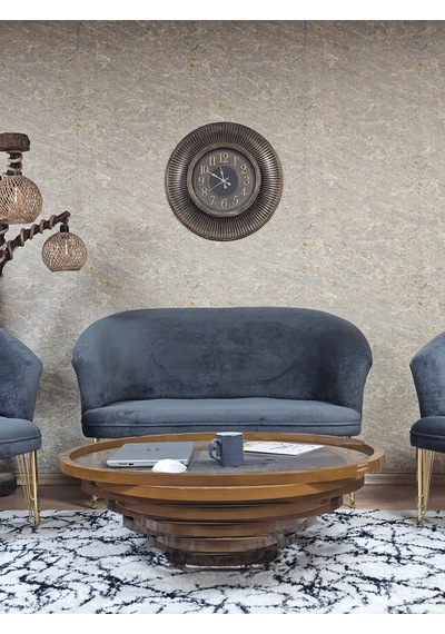 Zafir Teddy Takım Gold Kaplama Telli Ayak Çay Seti Koltuk - Berjer , Balkon, Salon, Ofis Füme Zafir Teddy Takım Gold Kaplama Telli Ayak Çay Seti Koltuk - Berjer , Balkon, Salon, Ofis Füme