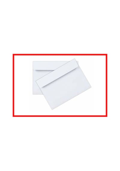 Düğün Atkı Zarfı, Mektup Zarfı, Para Zarfı, Beyaz 1. Hamur Davetiye Zarfı 12x18cm 6 Paket 600 Adet