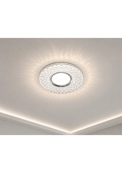 1 Adet Noas Yl65 1787 Adonis Led Çerçeveli 4000k Yuvarlak Kristal Cam Spot Gu10 Duy Rekli