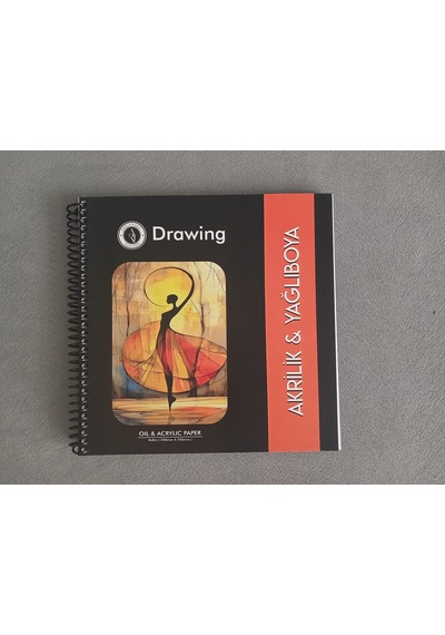 Akrilik & Yağlı Boya Çalışma Defteri 20x20 Cm 250 Gr Derin Dokulu Kağıt 24 Yaprak