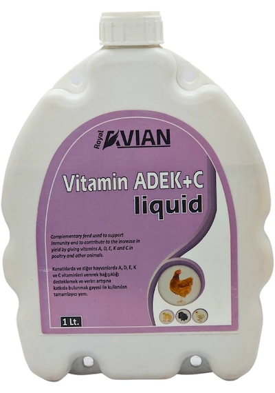 Royal Vitamin Adek+c 1lt. Kanatlı Hayvanlar İçin Vitamin Ve Mineral Destekleyici Yem
