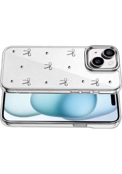 Apple iPhone Uyumlu 14 Fiyonk Desenli Kapak - Desen 5 Renkli
